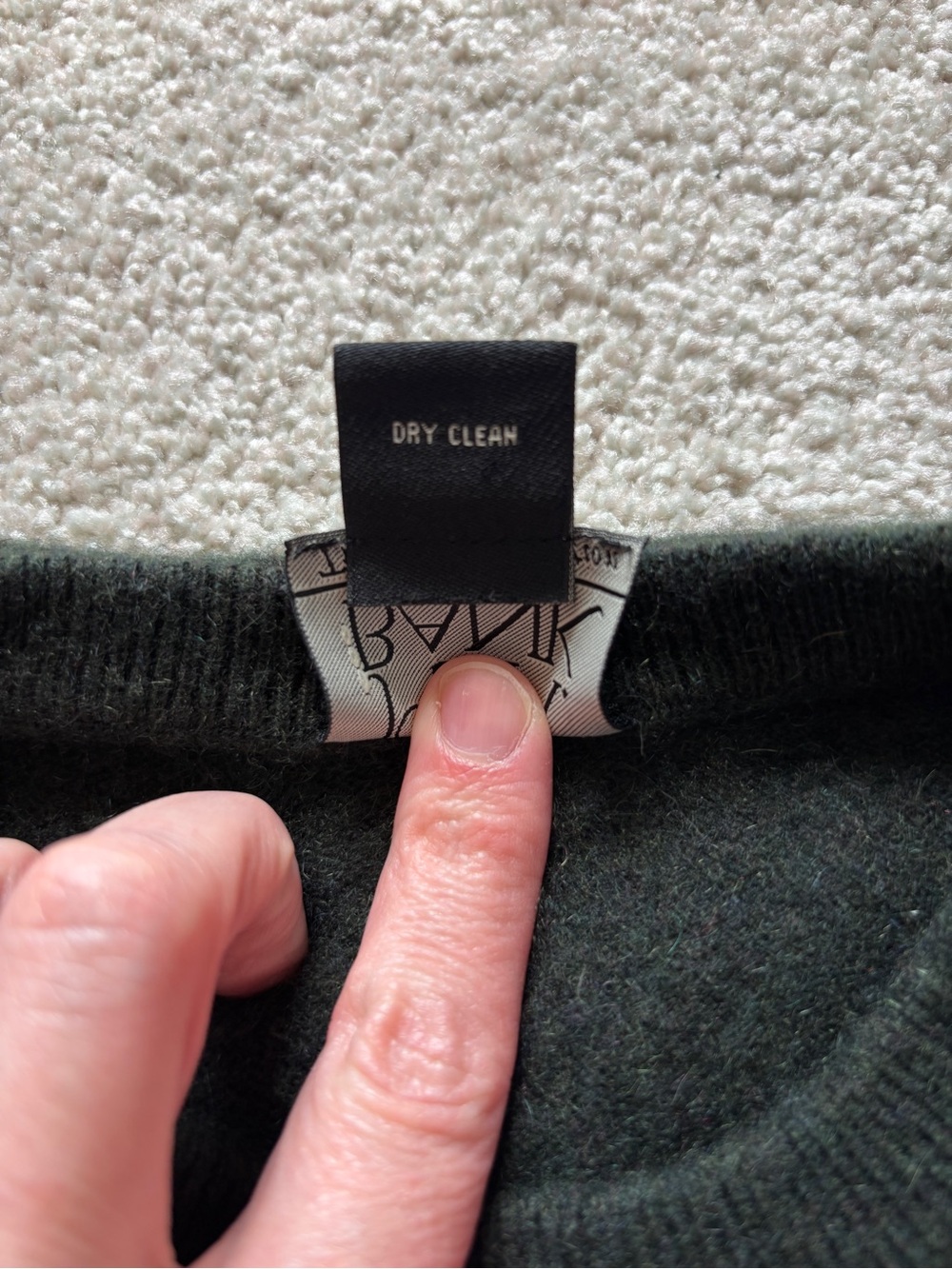Jos. A. Bank Men's Dark Green Crewneck Sweater 100% Cashmere XL - Picture 4 of 8